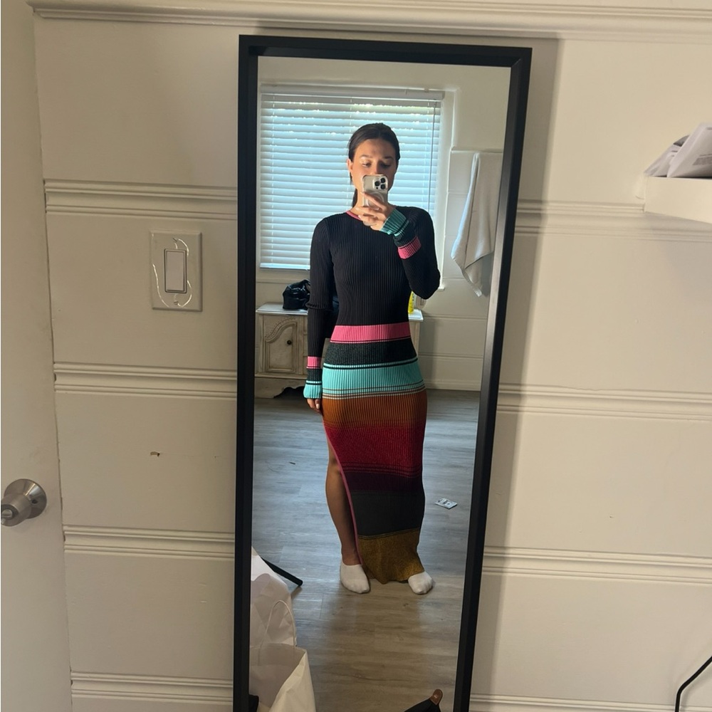 STAUD Multicolor Striped Women's Dress